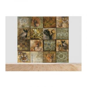 Rendez Vous D&eacute;co Papier peint panoramique Safari 300 x 270 cm