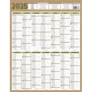 CBG CALENDRIER NATURA MAXI ANNUEL VERTICAL 55 x 43 cm BOUCHUT