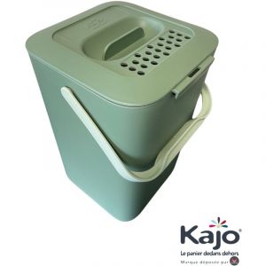 Seau à compost Bioseau 7,5L KAJO - Vert Olive/Vert Amande