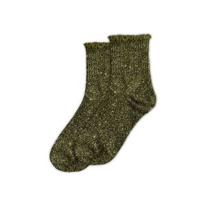Sud trading Paire De Chaussettes Kaki À Paillettes À Feston