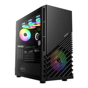 Gamdias Boîtier Argus M4 RGB Moyen Tour ATX avec Panneau Vitré Noir