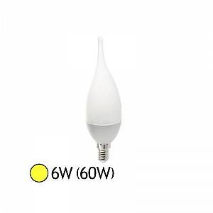 Image de Vision-El Ampoule Led 6W (60W) E14 Flamme opaque Blanc chaud -