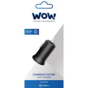 WOW Toys Accessoire t&eacute;l&eacute;phonie pour voiture Wow Chargeur voiture USB-A 2.1A Noir