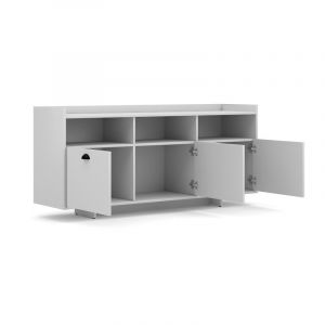 Image de Buffet type design collection VICTORIA 3 portes, coloris blanc mat