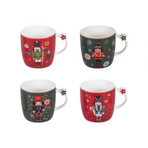Table passion Coffret de 4 mugs 36 cl multicolores en porcelaine