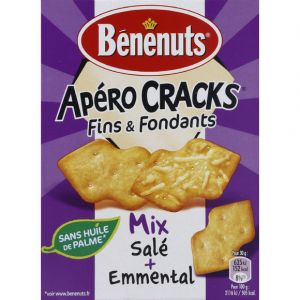 Image de Benenuts Apero cracks fins & fondants emmental & sale - Le paquet de 85g