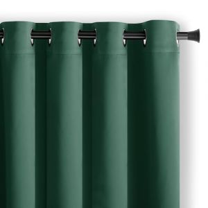 Rideau - Vert foncé - 140x245 cm - Occultant - Œillets - Style Scandinave