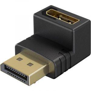 Goobay Adaptateur DisplayPort 77130 8K 90&deg; vers le bas UHD 54 Gbit/s