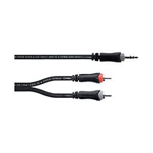 Cordial EY1WCC Elements c&acirc;ble jack 3,5 mm TRS - 2x RCA, 1 m