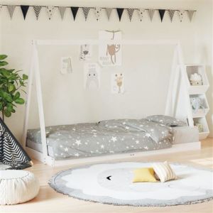 VidaXL Cadre de lit pour enfants blanc 90x190 cm bois de pin massif