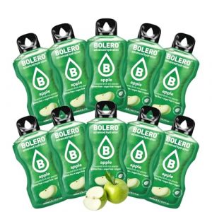 BOLERO Pomme 10 sticks 9g poudre boisson sans sucre à la Stevia Faible en calories sans colorant ni conservateur