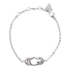 Guess Bracelet Argent&eacute; Pour Femme - Oh My G Logo & Crystals Bracelet S Rhodium 287124