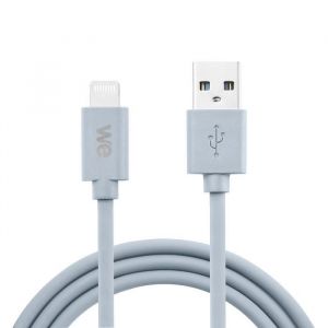 WE Câble USB/Lightning en silicone - 1m - bleu