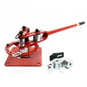 Cintreuse de tubes atelier universelle presse &agrave; cintrer plier acier rond carr&eacute; rouge