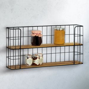 Image de Idmarket Etag&egrave;re murale double LALI design industriel