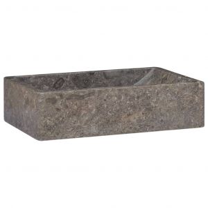 Image de VidaXL Lavabo Gris 45x30x12 cm Marbre