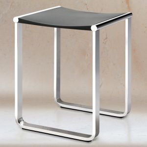 Keuco Tabouret Plan 14982, chromé et gris noir - 14982010037