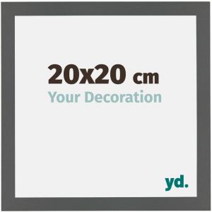 Your Decoration - 20x20 cm - Cadres Photo en MDF Avec Verre acrylique - Anti-Reflet - Excellente Qualité - Anthracite - Cadre Decoration Murale