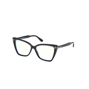 Image de Tom Ford Femme FT5844-B 1 Montures optiques Inject&eacute; Noir Cat Eye Normale