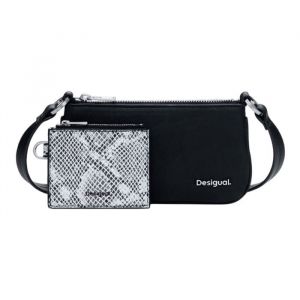 Desigual Sac &agrave; &eacute;paule bandouli&egrave;re Delta Leda Black Snake Mone Mariona Crossbody Bag Black noir
