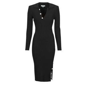 Morgan Robe pull ajustée fendue avec boutons noir femme - Taille S