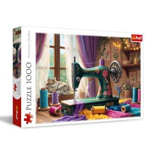 Trefl L'atelier de Mon Tailleur - Puzzle 1000 éléments - Puzzle représentant l'étalage d'un Tailleur, pour Adultes et Enfants de Plus de 14 Ans