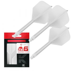 Target Darts K-Flex No.6 Flights et Shafts - Blanc Moyen (33mm)