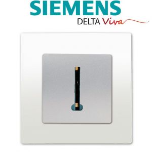 Siemens Prise Téléphone Silver Delta Viva + Plaque Blanc