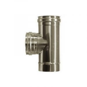 Image de MBM Combustion dn 250 tee raccord 90 ° du conduit de fumée femelle 316 en acier inoxydable INOX