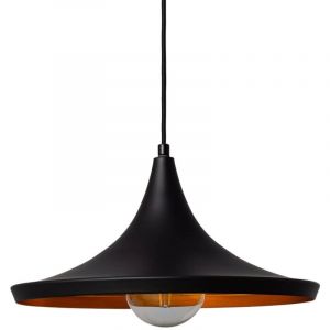 Suspension intérieur métal noir et or Ø 35cm Margot