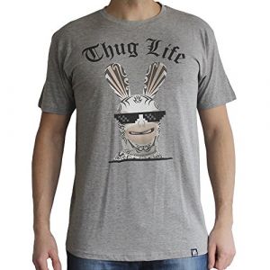 Image de Abystyle Lapins CRETINS - Tshirt Thug Life Homme Grey