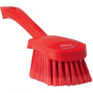 Vikan Hygiene 4194-4 Washing brush,short handle,red,soft-split,270mm /10