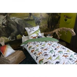 L'effet Papillon - Parure de lit + 2 taies d'oreiller 240 x 220 cm coton crétace