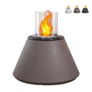 Divina Fire - Brasero de jardin cheminée au bioéthanol pour intérieur et extérieur stromboli Tortora d.60 x h56