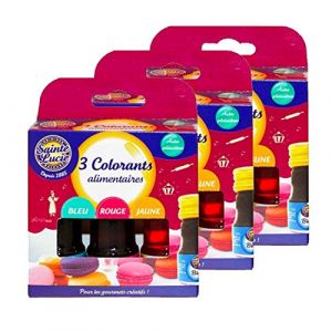 Sainte Lucie Lot 3x 3 colorants alimentaires - boite 3*10ml
