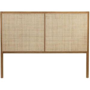 Terre de Nuit T&ecirc;te de lit cannage 166 cm en bois massif naturel Bois naturel