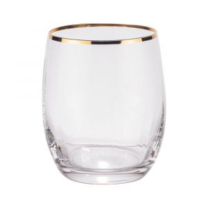 Table passion Boite de 6 gobelets bas Waterfall filet or 30 cl