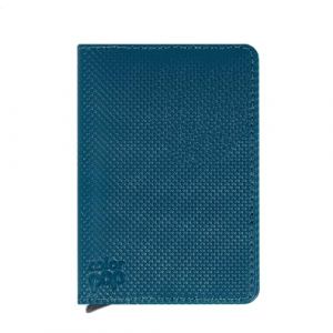 &Eacute;tui m&eacute;tal multicartes (6) P&eacute;trole - Color Pop &ndash; Anti-RFID &ndash; Protection cartes &ndash; Couverture PVC &ndash; 97&times;6 cm &ndash; Fabriqu&eacute; en France