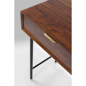 Kare Design Console en bois et acier noir 2 tiroirs RAVELLO