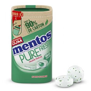 Image de Mentos Chewing-gums Pure Fresh Chlorophylle Gum - La Boite De 80 Dragées