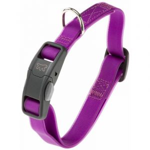 Image de Ferplast Collier pour Chiens EVOLUTION C25/56 avec Boucle Magnétique, Hypoallergénique, Lavable, Violet Violette