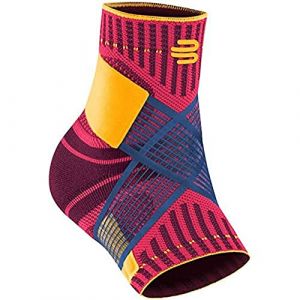Bauerfeind Cheville Ankle Support Unisexe 1 cheville, pour le sport, le football, le fitness et le jogging, pas de pliage par bandage de cheville, rose, taille XL