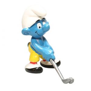 Schleich Figurine Les Schtroumpfs - Le Schtroumpf joueur de golf (20055)