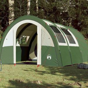 VidaXL Tente de camping tunnel 4 personnes vert imperméable
