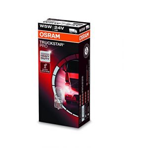 Osram TRUCKSTAR PRO W5W Halogène, éclairage de plaque, feu de position, 2845TSP, 24V véhicule utilitaire, boîte pliante (10 pièces)