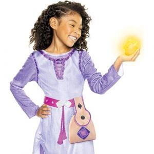 Jakks Pacific Disney Wish - Étoile Lumineuse Star Avec Sacoche - Licence Officielle Disney - Paillettes Et Sons Activés par le Mouvements - Accessoires De Jeu - Interactivité Enchantée - Dès 3 Ans