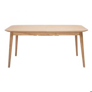 Miliboo Table extensible rallonges int&eacute;gr&eacute;es rectangulaire en bois clair ch&ecirc;ne L160-210 cm ank - Ch&ecirc;ne clair