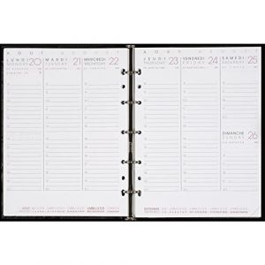 AGENDA MODUL ABSEM 1520 ML Recharge Tranche dor&eacute;e - 15x20 cm - Semainier - 12 mois de janvier &agrave; d&eacute;cembre