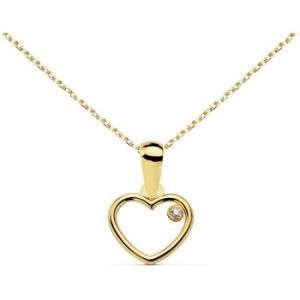 Collier L'atelier D'azur Collier - Pendentif Or 18 Carats 750/000 Jaune - C&oelig;ur - Couleur Unique - Taille Dor&eacute;