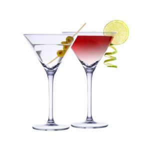 Alpina Verre Martini Set de 4 Verre Cocktail - Idéal pour Espresso Martini et Margarita - 22 cl, Colorless (Clear)